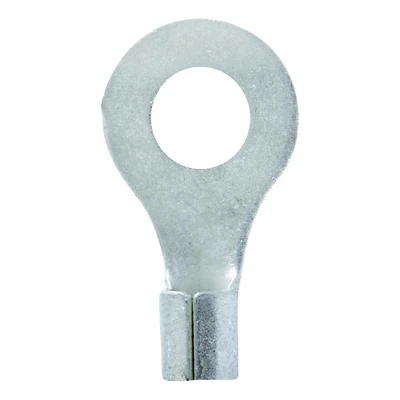 12-10 Ga. Uninsulated Wire Terminal Ring Silver 5 Pk, 1/4 In Stud Size
