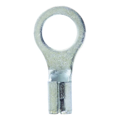 8 Ga. Insulated Wire Terminal Ring Silver 2 Pk, 3/8 In Stud Size