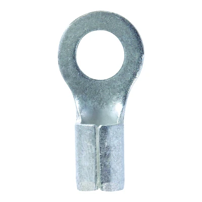 8 Ga. Insulated Wire Terminal Ring Silver 2 Pk, 1/4 In Stud Size
