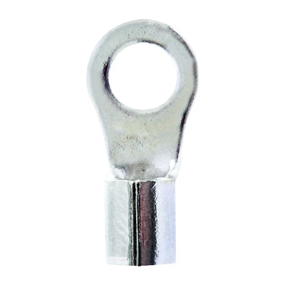 12-10 Ga. Insulated Wire Terminal Ring Silver 5 Pk, #10 Stud, High Temp
