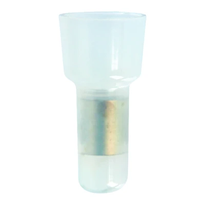12-10 Ga. Insulated Wire Terminal Closed End Clear 5 Pk, Nylon Insulation