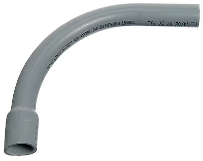 90 Degree Schedule 40 PVC Elbow, Belled End, 2 x 24-In.