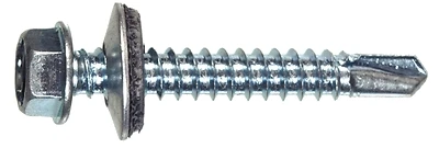 Hillman 41890 Hex Washer Head Self Drilling Screw, Neoprene, 12-14 x 1 In