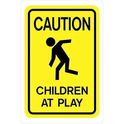 Caution Children at Play Sign, 18 x 12-In.