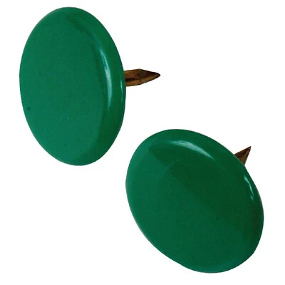 Green Thumb Tacks - Fp-green Model - Durable Fasteners For Home And Office Use