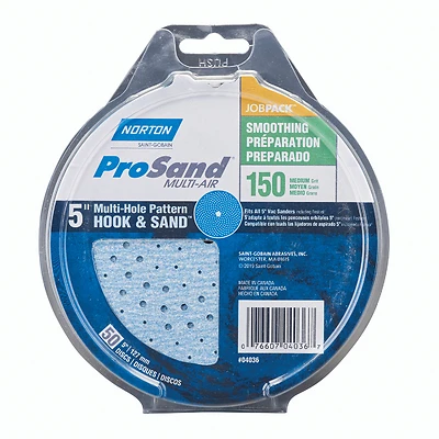 Norton ProSand 07660704036 Ceramic Alumina Sanding Disc, 5 In., 150 Grit, 50 Pk