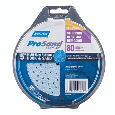Norton ProSand 07660704033 Ceramic Alumina Sanding Disc, 80 Grit, 5 In.