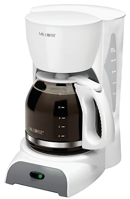 Mr. Coffee 12-Cup Pause 'N Serve Coffeemaker, White, 900W