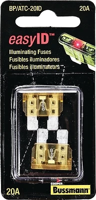 Easy ID Illuminating Auto Fuse, 2-Pk., 20A