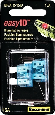 Easy ID Illuminated Blade Auto Fuse, 2-Pk., 15A
