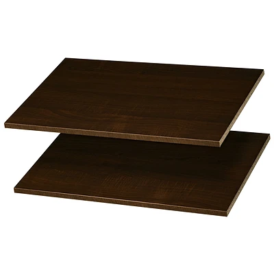 Easy Track 5/8 In. H X 23.875 In. W X 14 In. L Wood Closet Organizer Shelf 2 Pk