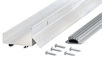 2 In. W X 1.5 In. H X 36 In. L Mill Vinyl U-shaped Door Bottom With Drip Cap