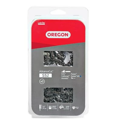 14-in Replacement Saw Chain S52t, Fits Craftsman, Echo, Homelite, 2-pack