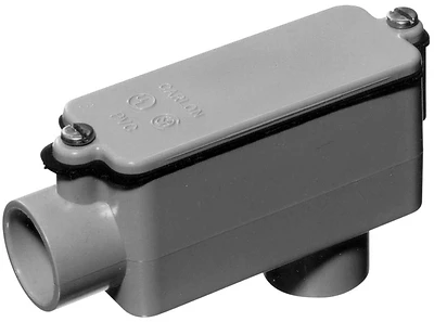 Carlon E986D PVC Conduit Body, Type LB, 1/2-In., Gray