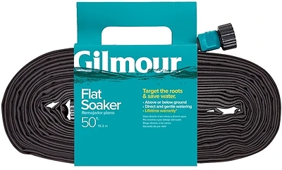 Gilmour 870501-1001 Soaker Hose, Vinyl, 5/8 In. x 50 Ft., Black