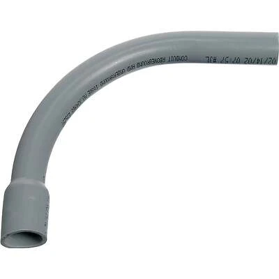 PVC Bell End Elbow, 90 Degree, Standard Radius, Electrical, 3/4-In.