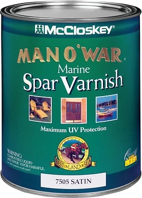 McCloskey Man O'War 080.0007505.005 Satin Marine Varnish, Clear, 1 Qt