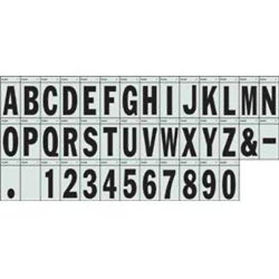 Reflective Adhesive House Address Hyphen, Thin Cut, Black Vinyl, 3-In.