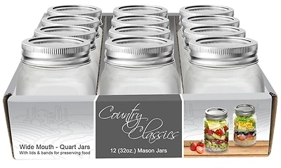 JAR CANNING WD MOUTH GLS 32OZ