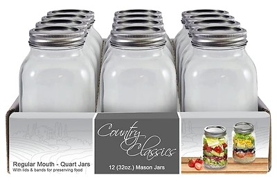 JAR CANNING REG MOUTH GLS 32OZ