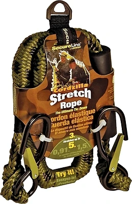 Wellington CZB3CA Cordzilla Stretch Rope, Camouflage, 8mm x 3 Ft, 400 Lb