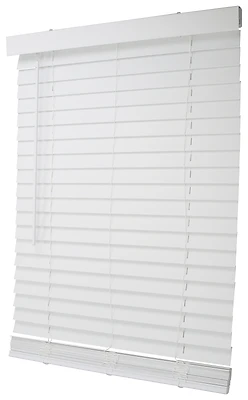 Fwmb-28 Cordless Faux Wood Mini Blinds, 72 In L X 31 In W, White