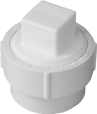 2 Inch Pvc Cleanout Body With Threaded Plug, Model 193702as