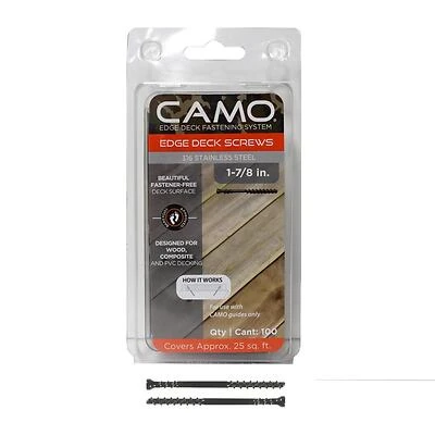 316 Stainless Steel Trimhead Deck Screws 1-7/8 Inch 100 Count