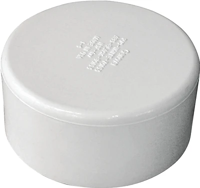 3 Inch Pvc Dwv Hub Cap - Durable White Pipe Fitting