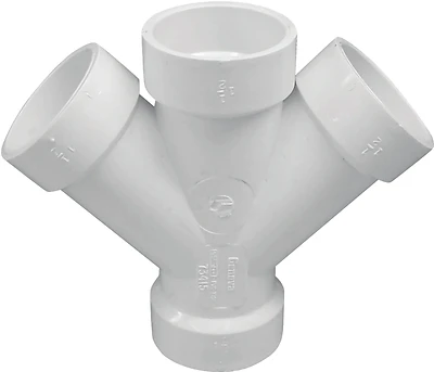 3 Inch Double Wye Dwv Hub Pipe - Schedule 40 Pvc