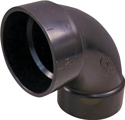 2 Inch Abs Medium Sweep 90 Degree Elbow - Hub To Hub Connection