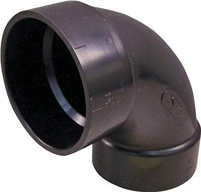 3 Inch Abs Medium Sweep 90 Degree Elbow - Hub To Hub Connection