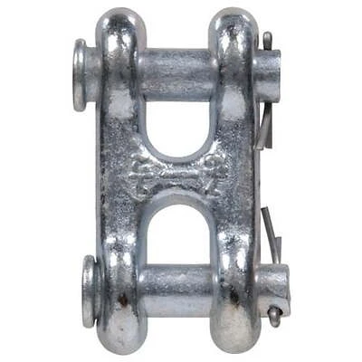 Hardware Essentials Double Clevis Link Hot-dipped Galvanized 3/8 Inch