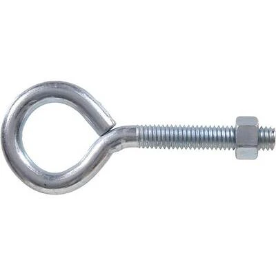 1/4" Zinc Plated Eye Bolt With Hex Nut - Durable And Versatile Fastening Solution