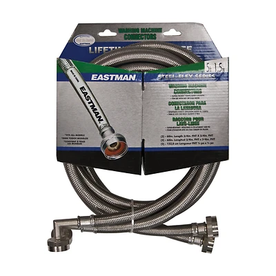 3/4 In. Fht X 3/4 In. Dia. Fht 5 Ft. Stainless Steel Washing Machine Supply Line