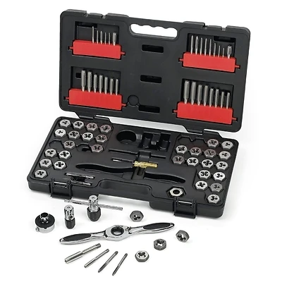 Gearwrench 75 Piece Carbon Steel Metric And Sae Ratcheting Tap And Die Set