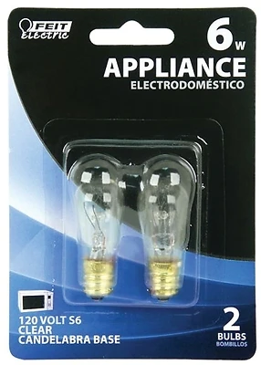 6 Watt Clear Candle Bulb Indicator S6 Model Bp6s6