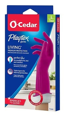 Large Reusable Cleaning Gloves With Drip-catch Cuff And Ultra-fresh Technology