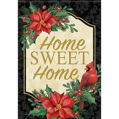 Garden Flag - Poinsettia Cardinal Design, 12 X 18 Inches