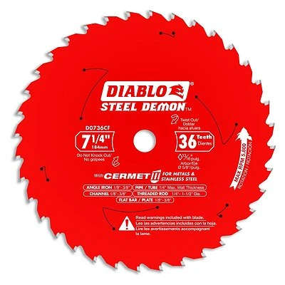 7-1/4 Inch Cermet Ii 36 Tooth Blade For Metal And Stainless Steel Cutting