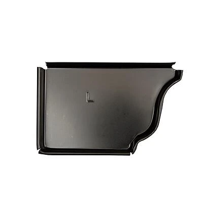 5 In. H X 0.25 In. W X 3.5 In. L Black Aluminum K Gutter End Cap