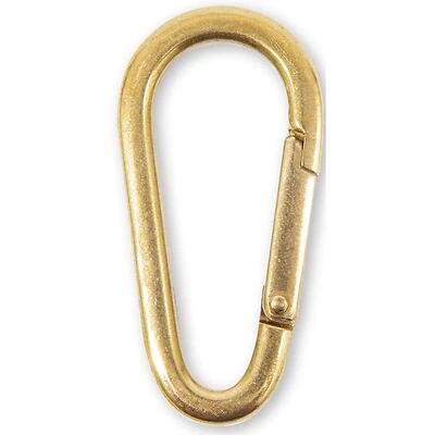 Hillman 9985377 Sanitas Brass Carabiner Clip/Hook, Black/Gold, 5 In.