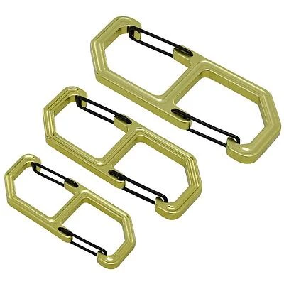 Hillman 9985055 Apex Aluminum S-Biner Clip/Hook, Black/Green, 3-Pack