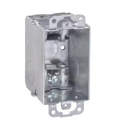 Old Work Rectangle Steel Switch Box 4 Height X 2 Width X 2.5 Length
