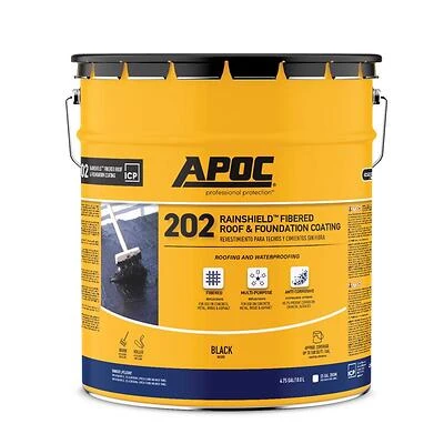 Apoc AP-2025 Rainshield-F Roof and Foundation Coating, Black, 5 Gallon