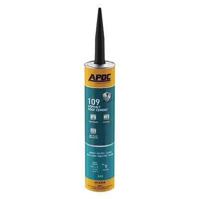 APOC AP-1099 Black Asphalt Roof Cement, 10 Oz Tube