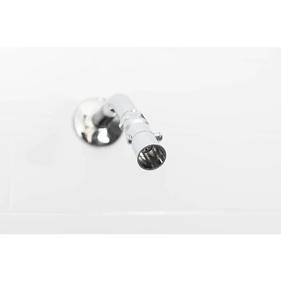 Chrome Brass Water Saving Showerhead 1.8 Gpm With Single Spray Setting