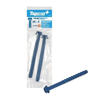 3/8 In. X 6 In. L Hex Drive Concrete Screws 2 Pk - Heavy Duty