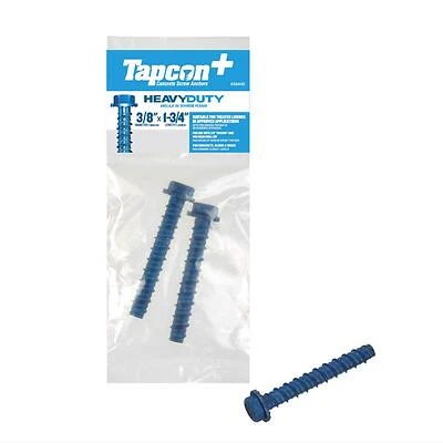 3/8 In. X 1-3/4 In. L Hex Drive Concrete Screws 2 Pk - Heavy Duty