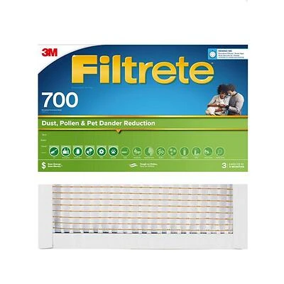14x14x1 In. Pleated Air Filter, Merv 8, Fiberglass, 1 Pk, Model 711-4